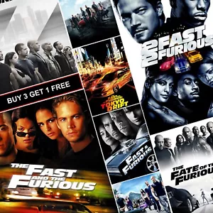 Fast and Furious Movie Posters A4 A3 HD Gloss Prints Fast Five Tokyo Drift Hobbs - Picture 1 of 15