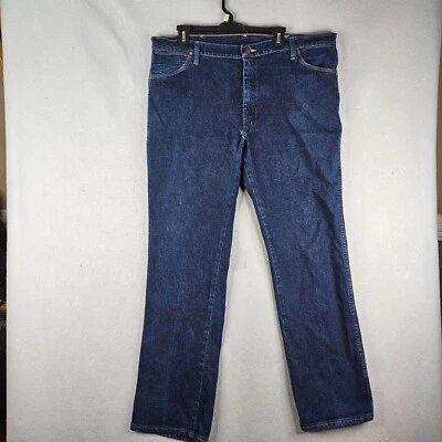 Pantalones de mezclilla Wrangler 947STR para hombre 40x34 azul lavado oscuro vaquero occidental Foto 1 de 4