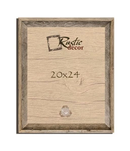 20x24  – 2" Wide Signature Reclaimed Rustic Barn Wood Wall Frame with Plexiglass - Picture 1 of 3