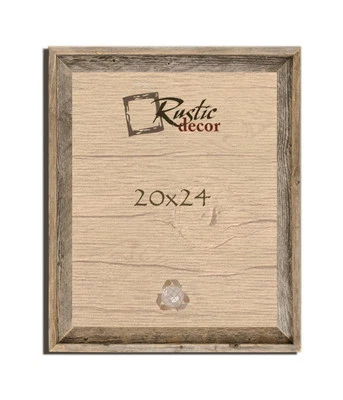 20x24  – 2" Wide Signature Reclaimed Rustic Barn Wood Wall Frame with Plexiglass - Image 1 of 3