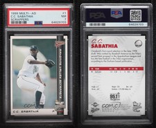 1999 Multi-Ad Sports Mahoning Valley Scrappers CC Sabathia #1 PSA 7 Rookie RC