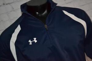 42301-a Under Armour Golf Pullover Shirt Windbreaker Blue Size Large Adult Mens