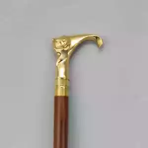 Vintage Style Black Walking Rod With Classic Handle - Wood Construction - Picture 1 of 2