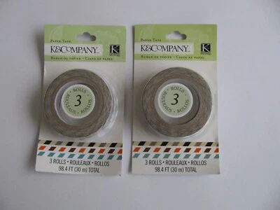 Lot of 2 K&Company Studio112 TRAVEL Paper Tape 3 Rolls Each NIP - Image 1 of 3