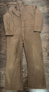 Vintage Walls Brown One Piece Work Farm Suit Hipster Coveralls Mens Medium