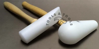 TOOLS N TOOLS UK 2 STCK. TEFLONHAMMER SET GEWÖLBT + FLACH & KREUZ PEEN KÖPFE BILDEND DAPPING REPOUSSE