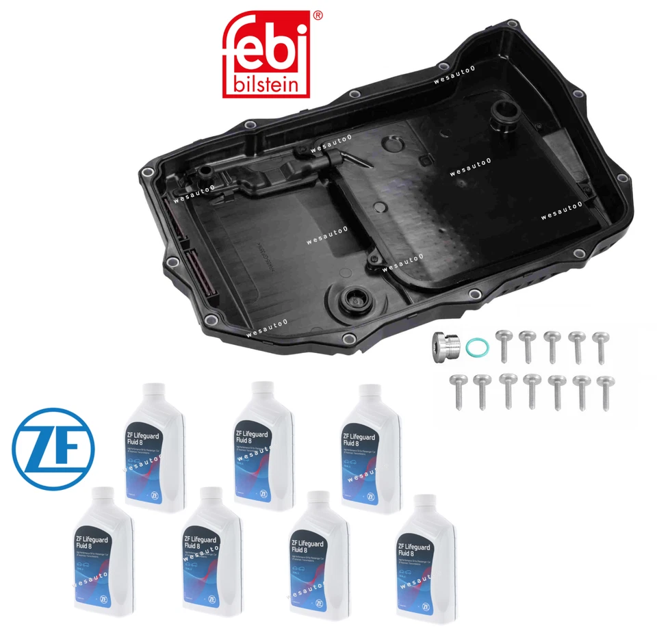 Transmission Oil Pan Filter Gasket Bolt + 7L ATF Fluid OES for Porsche Cayenne Foto 1 de 1