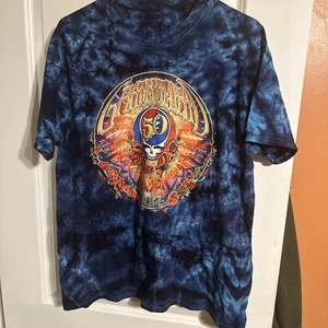 Grateful Dead 50th Anniv Blue Tie Dye Shirt.  XL.  Mike Dubois Art Read Ad - Picture 1 of 4