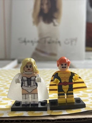 EMMA FROST + BANSHEE LEGO MINIFIG FIGURE LOT x-men generation x white queen - Image 1 of 4