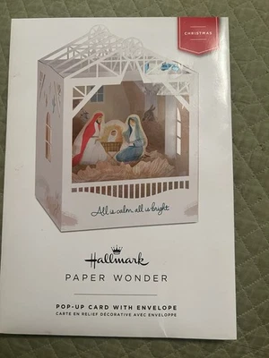 Hallmark PAPER WONDER 3D TARJETA EMERGENTE con SOBRE PESEBRE NAVIDAD Foto 1 de 3