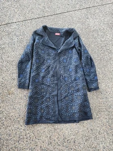 Oleana Long Strickjacke Pullover Seide Merinowolle Damen Gr. XS - Bild 1 von 7