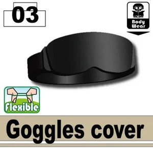 Black Goggles Cover Army Tactical Equipment Compatible Lego bricks minifigures - Picture 1 of 1
