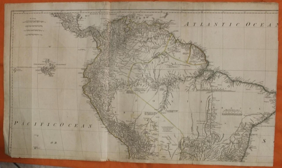 СЕВЕРНАЯ ЮЖНАЯ АМЕРИКА 1787 D'ANVILLE & KITCHIN НЕГАБАРИТНАЯ НЕОБЫЧНАЯ АНТИКВАРНАЯ КАРТА - Изображение 1 из 1