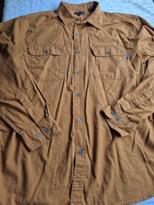 Wolverine Men's Long Sleeve Work Shirt Burnt Orange 100% Cotton Size L - Image 1 of 4