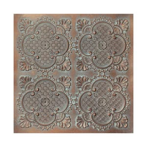 Vintage embossed ceiling tiles Embossed wall panel PL80 Weather copper 10pcs/lot - Picture 1 of 21