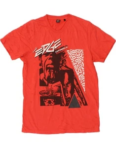 O'NEILL Womens Graphic T-Shirt Top UK 14 Large Orange Cotton BK08 - Picture 1 of 3