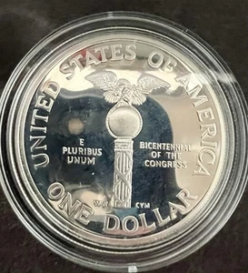 1989-S U.S. Silver Proof Congressional 2-Coin Set Silver $1 in OGP with COA - Picture 1 of 6
