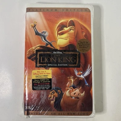 Disney The Lion King Platinum Special Edition ~ VHS Clamshell Case ~ New Sealed! Foto 1 de 4