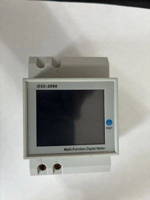 D52-2066 Single Phase Energy Meter with LCD Display Din Rail Electricity Usage S - Image 1 of 4