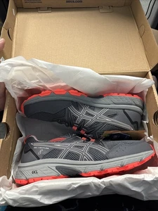 Size 10 - ASICS Gel Venture 8 Grey Ginger Peach Womens - Picture 1 of 5