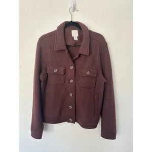 Joie Wollmischung Cropped Shacket Mulberry Purple Größe L - Bild 1 von 5