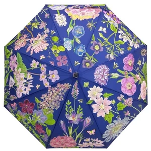 Rosehip Designs Auto Open & Close Folding Umbrella - Mallow Blue - Picture 1 of 7
