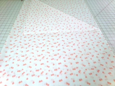 Pink Hearts Fabric. Lightweight. Blend. Approx. 37x44. A25-913 - Image 1 of 4
