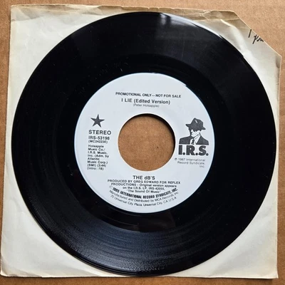 THE DB'S I Lie DJ PROMO I.R.S. Records RARE POWER POP 45 7" Record Vinyl Foto 1 de 2
