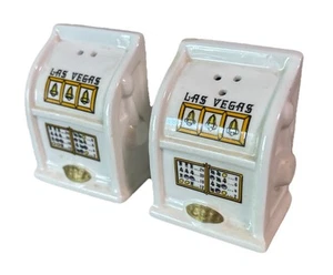 Las Vegas Slot Machine Salt & Pepper Shakers 3" Tall Collectible With Stoppers - Picture 1 of 4