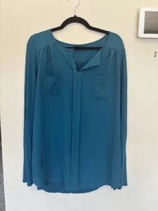Worthington women's dark teal blouse size XL excellent condition - Picture 1 of 3
