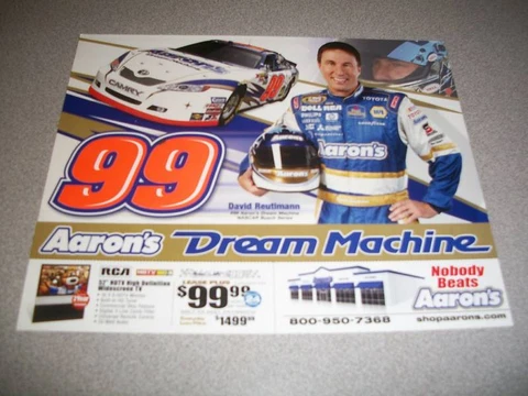 DAVID REUTIMANN 2007 AARON'S #99 BUSCH SERIES POSTCARD Cover