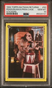 1992 Topps Batman Returns Stickers #50 Penguin PSA 10 GEM MINT Danny Devito RC - Picture 1 of 2