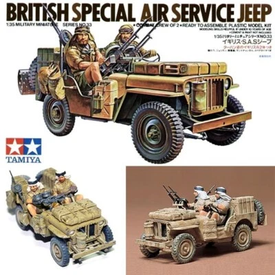 Tamiya 1/35 British SAS Jeep 35033 Military Model Kit - Image 1 of 2