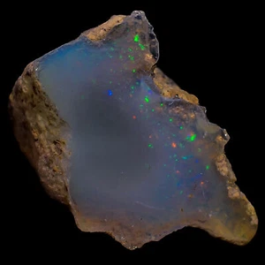 Natural Welo Fire White Ethiopian Opal Rough Gemstone 8 Ct. 17X11X9 mm EE-43282 - Picture 1 of 3
