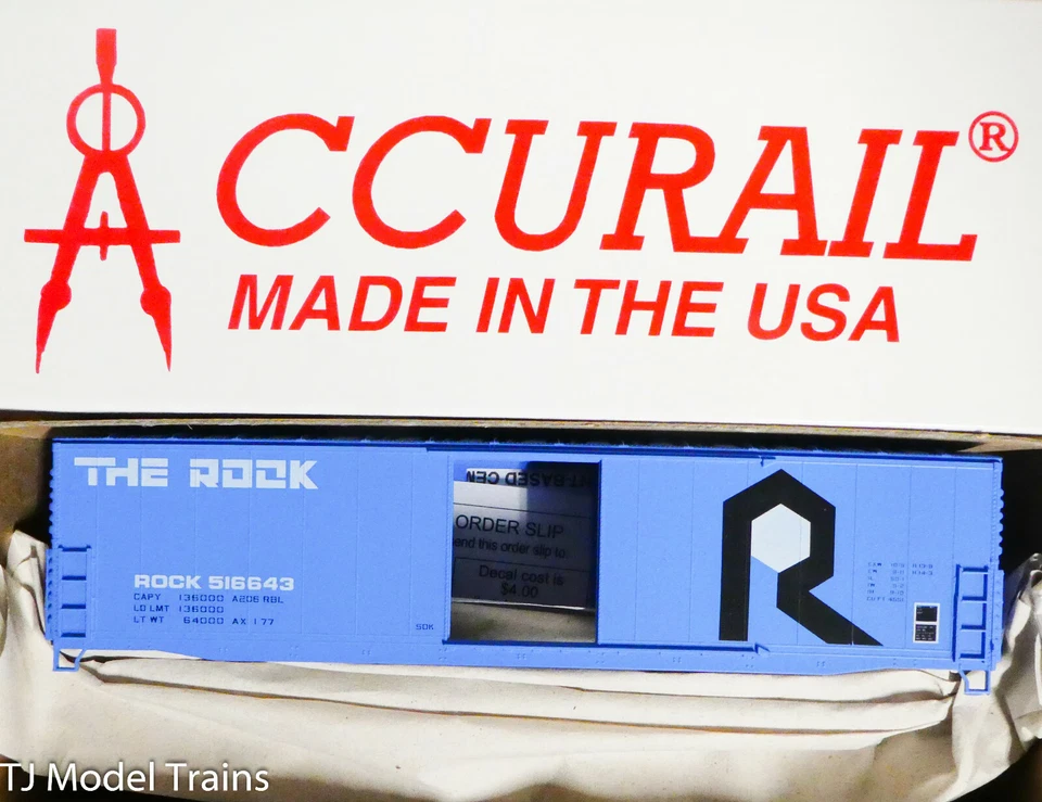 Accurail HO #5828 (Rd #516643) The Rock (50' Plug Dr Insulated Steel Boxcar Kit) - Image 1 of 1