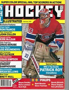 1991 Hockey Illustrated magazine Patrick Roy, Montreal Canadiens VG - Picture 1 of 1