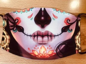 Reusable Breathable Skull Facemasks (one size fits most adults) EDM/Rave/DJ - Picture 1 of 8