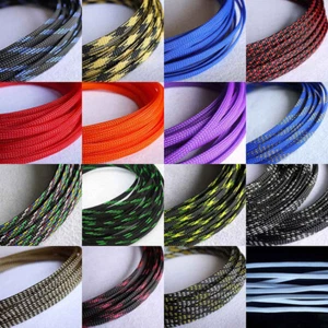 16mm Braided Wide Soft PP Cotton Yarn+ PET Expandable Sleeving Cable Wire Sheath - Picture 1 of 9