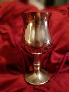 Sheffield Polished Solid English Pewter Wine Goblet Barware Genuine Chalice - Picture 1 of 1