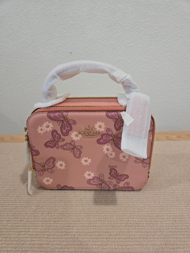 COACH CH213 SCATOLA TRACOLLA CON BELLA STAMPA FARFALLA (ORO ROSA CONCHIGLIA MULTI)