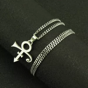 Prinz Gedenk Symbol Anhänger Liebe Logo Steampunk Edelstahl Halskette SN❤ - Bild 1 von 5