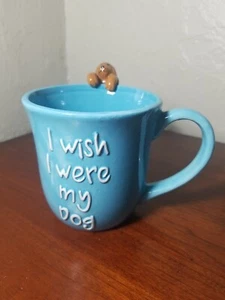 Dog Decorative Coffee Mug, "I wish I were my dog" Dog house 3D - Picture 1 of 8