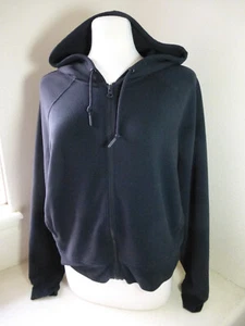 Nuuds Sudadera con Capucha Mujer Grande Deportiva Waffle Cremallera Chaqueta Negra Cuadrada Bolsillos Relajados - Imagen 1 de 21