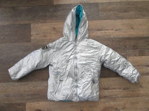 Girls Skea of Vail Ski silver Puffer Down Jacket nickelodeon sz. 12 - Picture 1 of 6