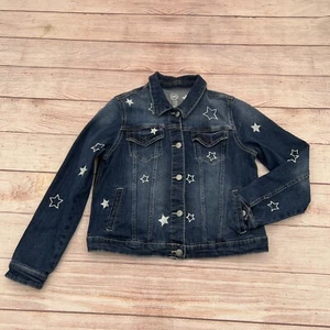 Wonder Nation Black Girls Denim Star Jean Jacket size 14/16 PLUS - Picture 1 of 11