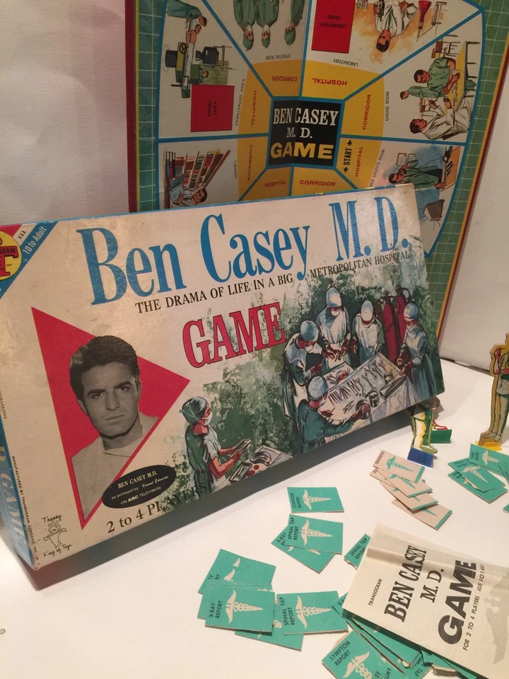 Vintage 1961 "Ben Casey M.D." TV Show *PROMO Play Doctor Board Game  - Image 1 of 1