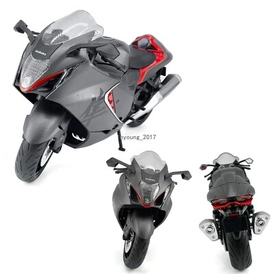 1/9 2023 Suzuki Hayabusa Motorcycle Model Diecast Toy Car Kids Boys Gifts Gray - Image 1 of 4