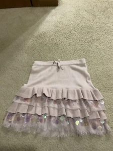 GAP Kids Girls Cotton Knit Skirt With Sparkles Ruffles Size XL (12) - Picture 1 of 5