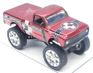 Chevrolet Cheyenne 1972 Chevy 4x4 camioneta pickup de rescate rojo brillante 1:64 - Imagen 1 de 2