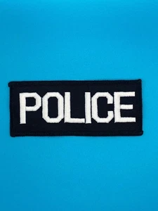 Black POLICE Embroidered Patch for body armour RMP - Picture 1 of 1